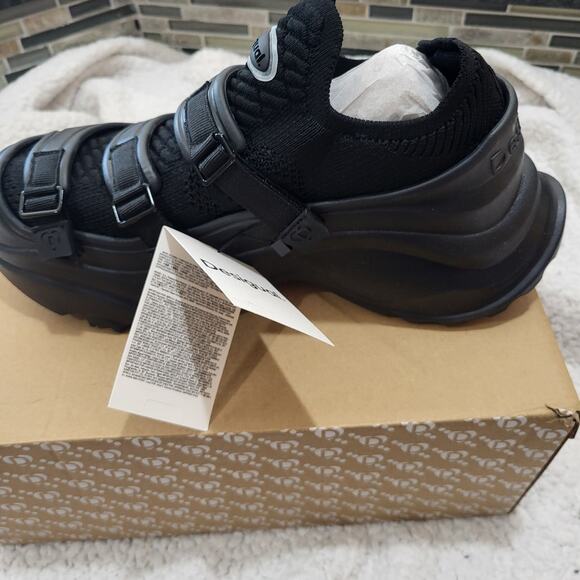 NIB Desigual Women's Sneakers Running Slip-On  Black  size  9 - Picture 3 of 9